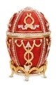 Cutie decorativa Egg,  Hermann Bauer, 5x8 cm, rosu