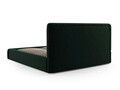 Pat tapitat cu tablie si lada depozitare, Colonel, Cosmopolitan Design, 200x200 cm, catifea, verde bottle
