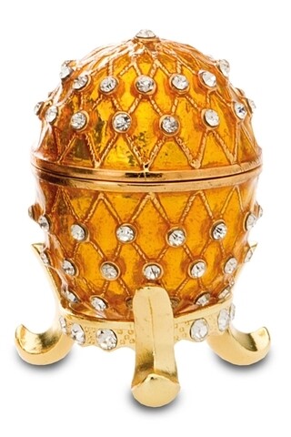 Cutie decorativa Egg, Hermann Bauer, 3.5x5.5 cm, galben