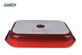Tava cu acoperire ceramica Red Line, Cooking by Heinner, 39.5x26x6.5 cm, aluminiu turnat, rosu/gri