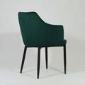 Scaun Astor Velvet, Signal, 46x46x84 cm, catifea/otel, verde/negru