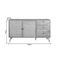 Bufet inferior Oslo, Pakoworld, 150x39x79 cm, PAL/ratan sintetic, sonoma