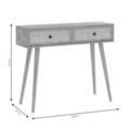 Consola Oslo, Pakoworld, 100x29x81 cm, PAL/ratan sintetic, negru/natural
