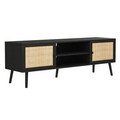 Comoda TV Oslo, Pakoworld, 150x39x49 cm, PAL/metal, negru/natura