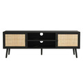 Comoda TV Oslo, Pakoworld, 150x39x49 cm, PAL/metal, negru/natura