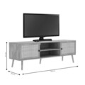 Comoda TV Oslo, Pakoworld, 150x39x49 cm, PAL/metal, negru/natura