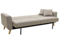 Canapea extensibila 3 locuri Carmelo, Pakoworld, 214x80x86 cm, lemn/textil, bej