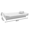 Canapea extensibila 3 locuri Tiko, Pakoworld, 200x85x90 cm, textil, albastru