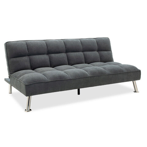 Canapea extensibila 3 locuri Rebel, Pakoworld, 189x92x82 cm, textil, gri inchis