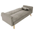 Canapea extensibila 3 locuri Success, Pakoworld, 190x80x84 cm, catifea, gri