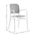Scaun de gradina Juniper, Pakoworld, 56x52.5x86.5 cm, polipropilena cu protectie UV, negru/bej