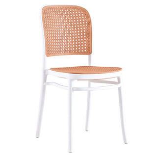 Alb;Bej, Scaun de gradina 40.5x51x86.5 cm