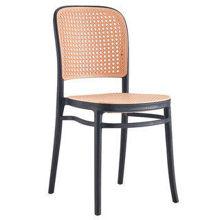 Negru;Bej, Scaun de gradina 40.5x51x86.5 cm