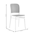 Scaun de gradina Juniper, Pakoworld, 40.5x51x86.5 cm, polipropilena cu protectie UV, negru/bej