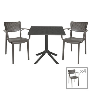 Gri inchis, Set mobilier 5 piese