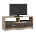 Set mobilier living 3 piese Lounge, Pakoworld, canapea extensibila  2 locuri / masuta / comoda TV, castillo/toro