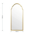 Oglinda decorativa Eros, Pakoworld, 58x132 cm, metal, auriu