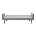 Canapea extensibila 3 locuri Onero, Inart, 187x85x80 cm, poliester/fier/lemn de brad, gri