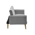 Canapea extensibila 3 locuri Onero, Inart, 187x85x80 cm, poliester/fier/lemn de brad, gri