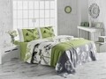 Cuvertura de pat dubla King Size, Victoria, Belezza Green FR, 220x240 cm, 100% bumbac, multicolor