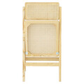 Scaun pliabil Yoko, Pakoworld, 45x54x81 cm, lemn de ulm/PVC, natural/bej