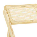 Scaun pliabil Yoko, Pakoworld, 45x54x81 cm, lemn de ulm/PVC, natural/bej