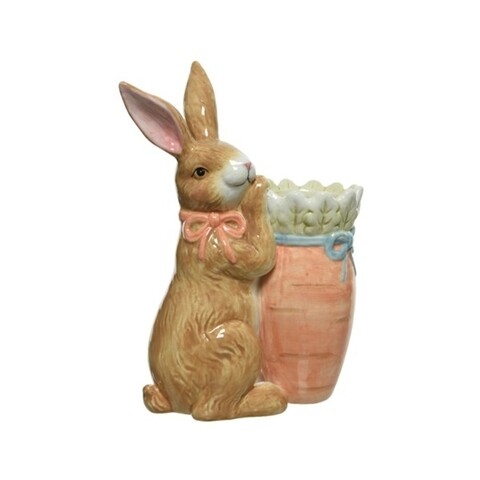 Vaza decorativa Rabbit, Decoris, 8x16.6x23 cm, ceramica, multicolor