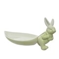 Platou pentru gustari Rabbit, Decoris, 26x11x12 cm, portelan, galben