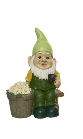 Decoratiune Gnome Man, Decoris, 16.5x15x22 cm, polirasina, multicolor