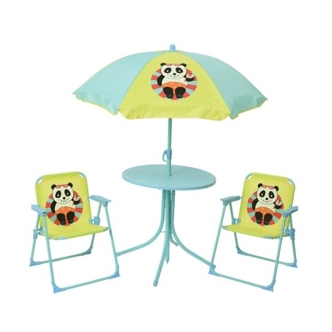 Set mobilier de gradina pentru copii Panda, Decoris, 4 piese, multicolor