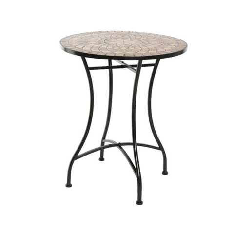 Masa pentru gradina Andorra Mosaic, Decoris, 60x70 cm, negru