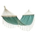 Függőágy Decoris, 200x100 cm, pamut, zöld