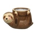 Ghiveci din teracota Lazy, Decoris, 9.2x13.8x8.6 cm, maro