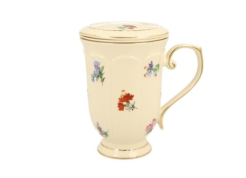 Cana cu infuzor England, Duo, 450 ml, portelan, multicolor