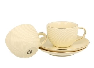 Crem/Auriu, Set 2 cesti Ice Cream 220 ml