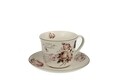 Ceasca cu farfurie Secession, Duo, 450 ml, portelan, multicolor