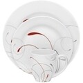 Serviciu de masa 16 piese, Corelle, Splendor, sticla Vitrelle/portelan, alb/rosu