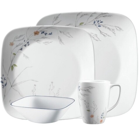 Serviciu de masa 16 piese, Corelle, Adlyn, sticla Vitrelle/portelan, multicolor