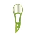 Aparat pentru taiat si curatat avocado, plastic, verde