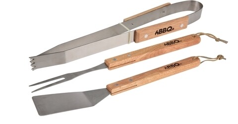 Set 3 ustensile pentru gratar BBQ, inox