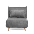 Canapea 1 loc Solace, Homla, 83x91x84 cm, MDF/catifea din poliester, gri