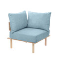 Canapea modulara Seri, Homla, 86x74x86 cm, lemn/poliester, albastru