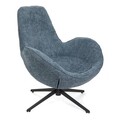 Fotoliu Lunaire, Homla, 88x78x86 cm, metal/poliester Teddy Boucle, albastru