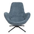 Fotoliu Lunaire, Homla, 88x78x86 cm, metal/poliester Teddy Boucle, albastru