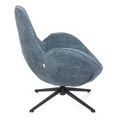 Fotoliu Lunaire, Homla, 88x78x86 cm, metal/poliester Teddy Boucle, albastru