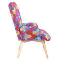 Fotoliu Moss Frida Kahlo, Homla, 70x55x95 cm, lemn/poliester, multicolor