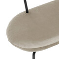 Bancheta Ina, Homla, 95x45x61 cm, otel/MDF/catifea din poliester, bej