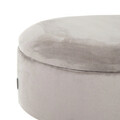 Bancheta cu spatiu pentru depozitare Layla, Homla, 91.5x41x46.5 cm, MDF/metal/catifea, bej