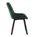 Scaun Colin, Homla, 53x51x83 cm, metal/MDF/velur, verde