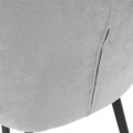 Scaun Colin, Homla, 53x51x83 cm, metal/MDF/velur, gri